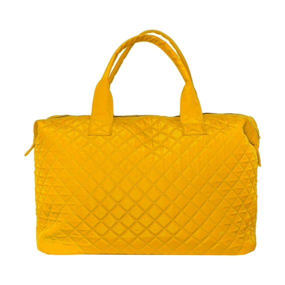 Alexis Bendel Yellow Nylon Travel Duffle Tote Bag for Women 