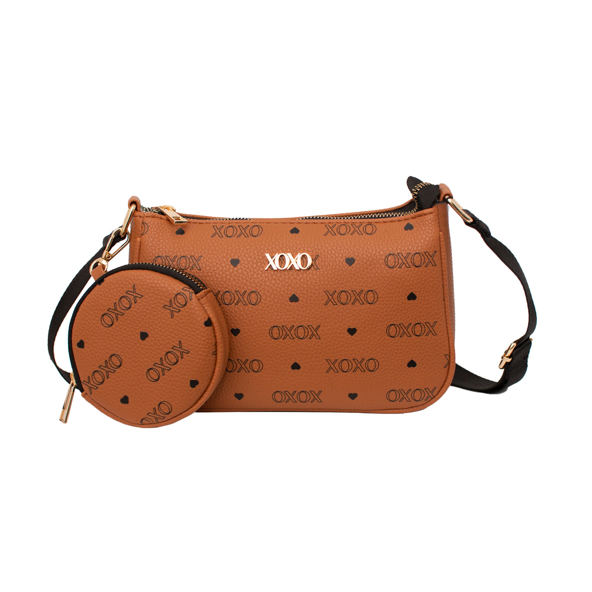 XOXO Cognac Urban Heart Cross Body - Etsy España