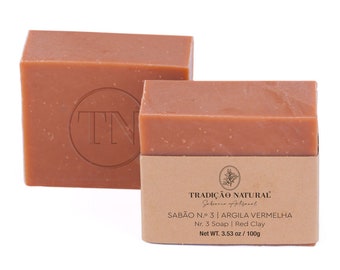 Natural Solid Soap nº3 Red Clay - 100 g