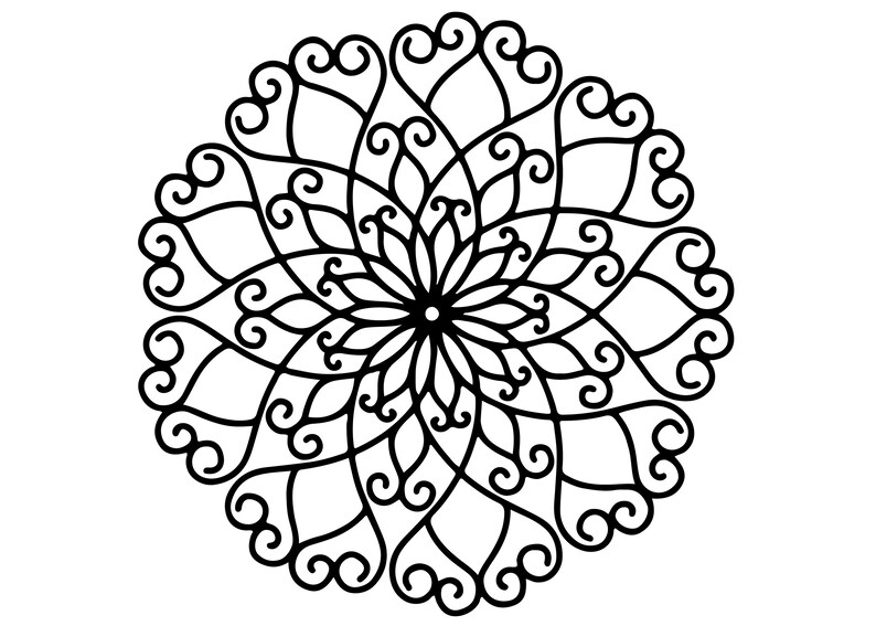 Color Yourself Printable Blank Greeting Card of a Detailed Etsy