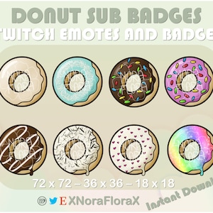 Donut Sub badges for Twitch