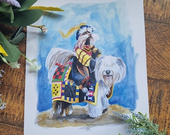 Lámina artística de Sir Didymus y Ambrosius tamaño A4