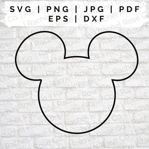 Arquivo de corte SVG do contorno da cabeça do Mickey