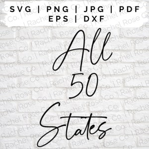 50 States SVG Cut File Bundle