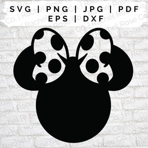 File di taglio SVG della testa di Minnie Mouse