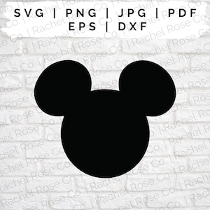 Solid Mickey Head SVG Cut File