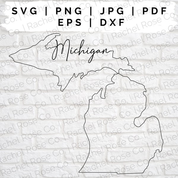 Michigan SVG Cut Files, Esquema de Michigan