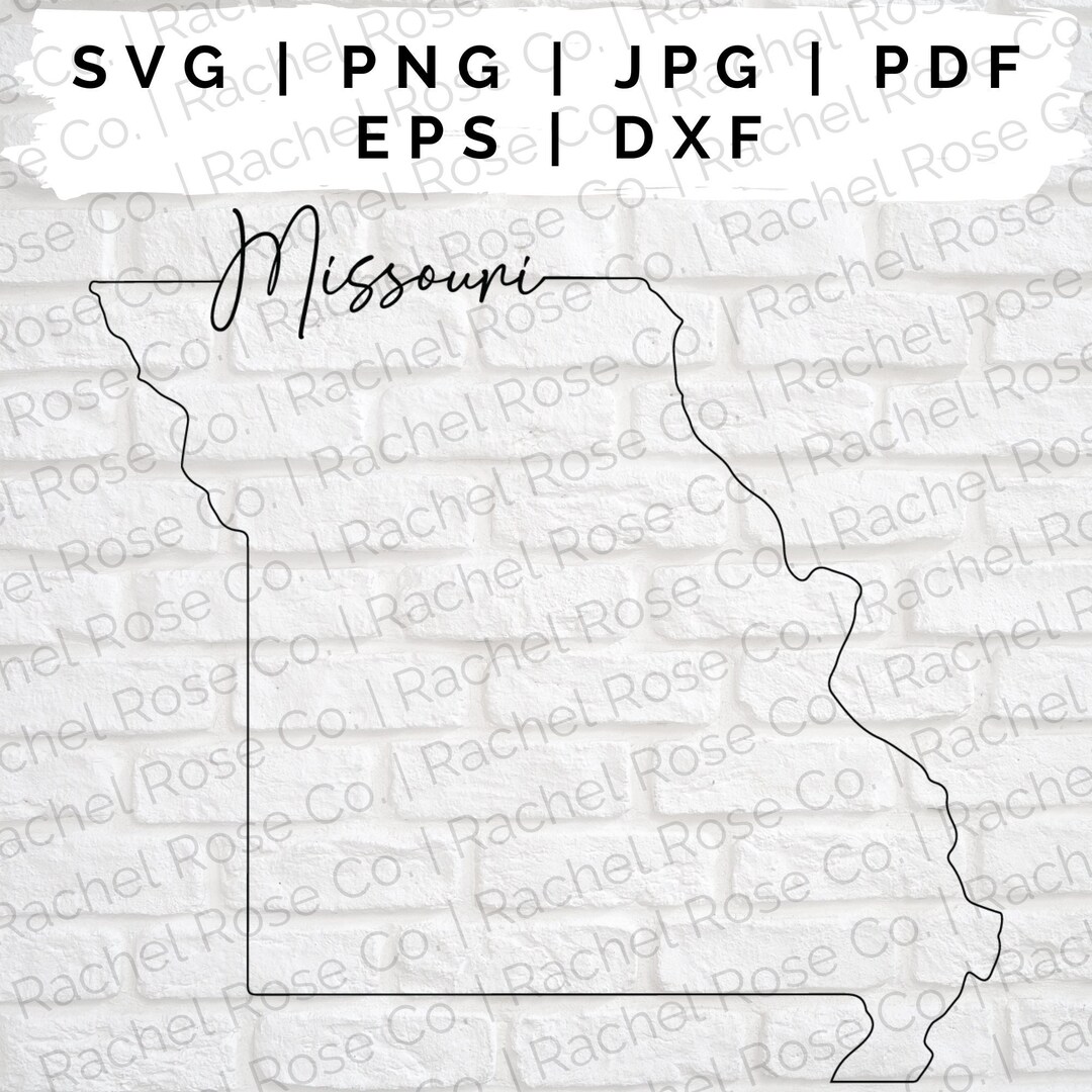 Missouri SVG Cut Files, Missouri Outline - Etsy
