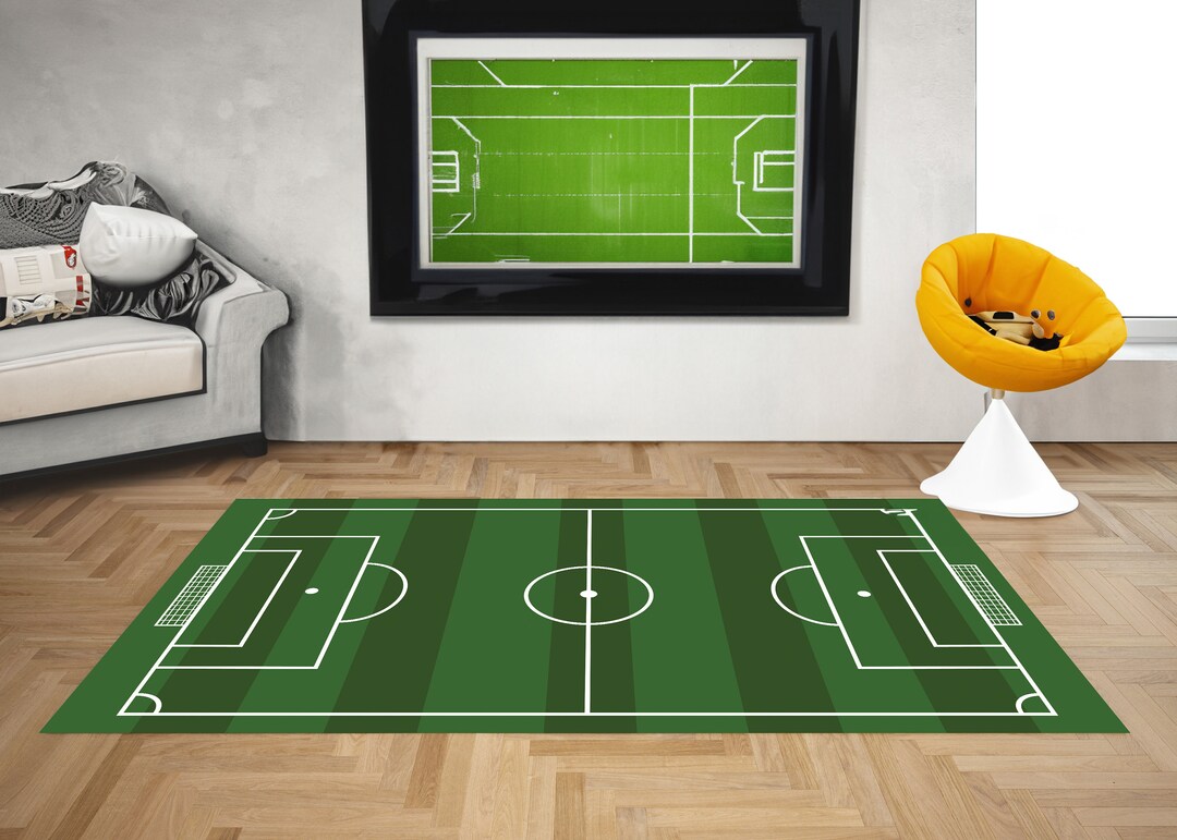 Football Field Rug Soccer Field Rug Sport Rug Football Etsy