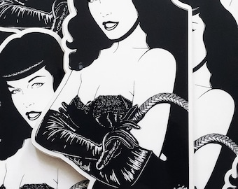 Bettie Page Pin Up Sticker