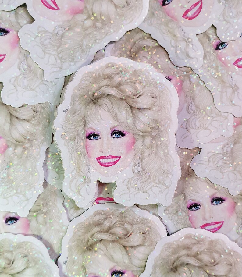 Dolly Parton Glitter Sticker - Etsy