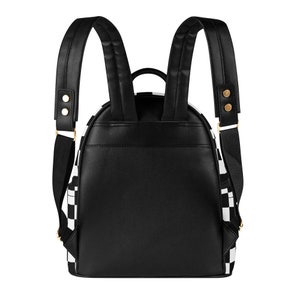 Mochila de piel sintética a cuadros: mochila vegana de piel sintética imagen 6
