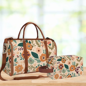 Sac de sport bohème Bloom | Sac de voyage pliable | Salle de sport/voyage personnalisée | Bagage à main étanche | Sac week-end | Sac de voyage