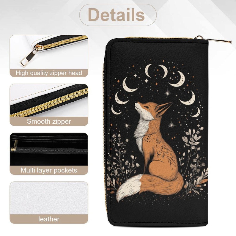 Moonsong Fox - Faux Leather Wallet: Bifold or Snap Closure - Etsy