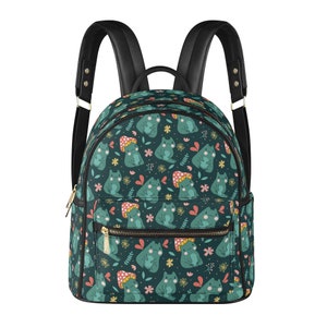Sac à dos Cottage Core Grenouille. Petit sac à dos. Sac à dos femme. Simili cuir. Cadeau pour elle.
