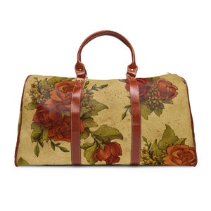 Vintage Woman&#39;s Duffel Bag. Waterproof Travel Bag. Shoulder Bag for Travel.