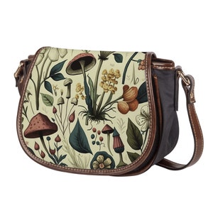 Bolso vintage Mushroom Saddle, bolso de hombro, cartera, bolso bandolera Saddle, bolso retro, bolso de moda, monedero Mushroom