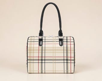 Cuadros Borough. Bolso de mano con asa superior.