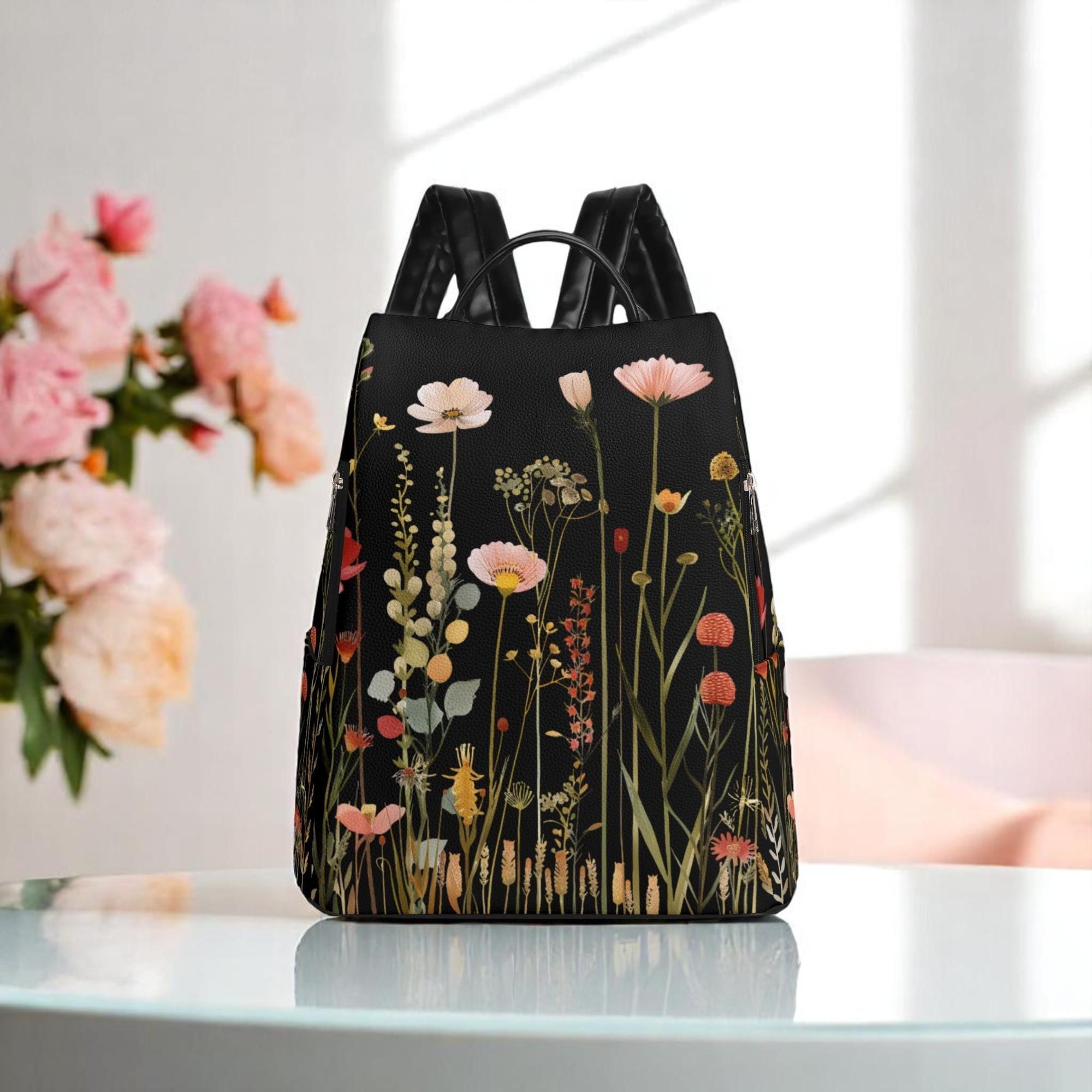 Embroidered Sling Bag Crossbody Backpack Purse Anti-Theft Travel Daypack Canvas MOSISO Canvas Sling Backpack Crossbody Hiking Daypack Bag  main image 2