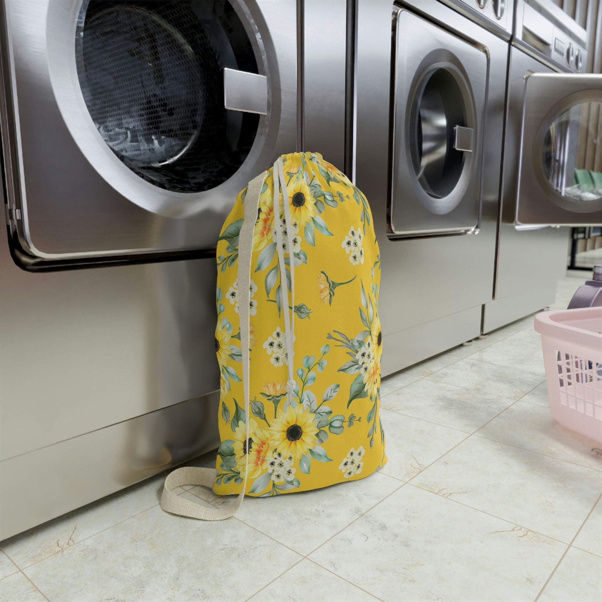 1pc Drawstring Mesh Laundry Bag, White Large Laundry Basket For Washing  Machine | SHEIN