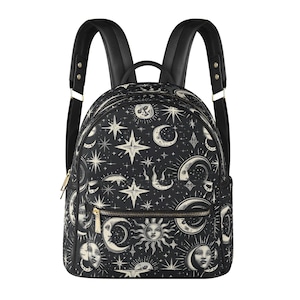 Petit sac à dos Cosmic Night. Sac à main pour femme. Sac à dos pour ados. Sac à dos fleurs sauvages. Cadeau pour elle