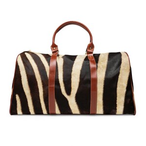 Zebra Print Wasserdichte Reisetasche. Reisetasche. Handgemachte Gepäcktasche.