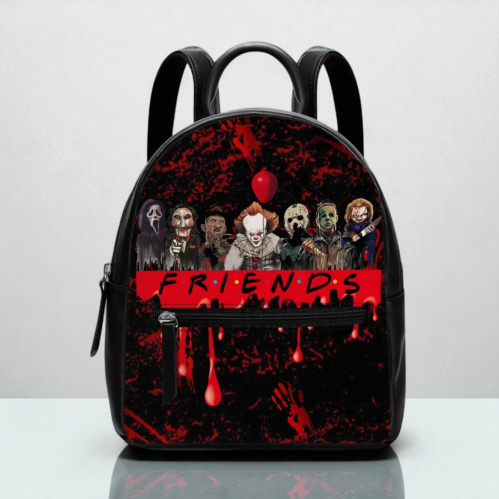 Horror-Themed Black and Red Backpack Amazon.com: Loungefly Warner Brothers Friday The 13th I  main image 3