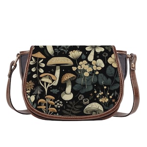 Bolso vintage Mushroom Saddle, bolso de hombro, cartera, bolso bandolera Saddle, bolso retro, bolso de moda, monedero Mushroom