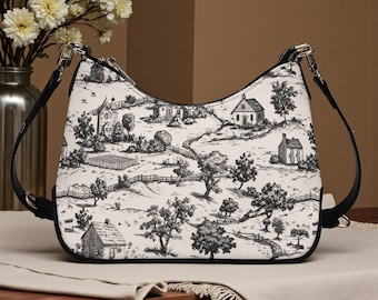 Bolso bandolera de piel sintética con cadena - Nior Echo - Bolso de mano moderno Toile
