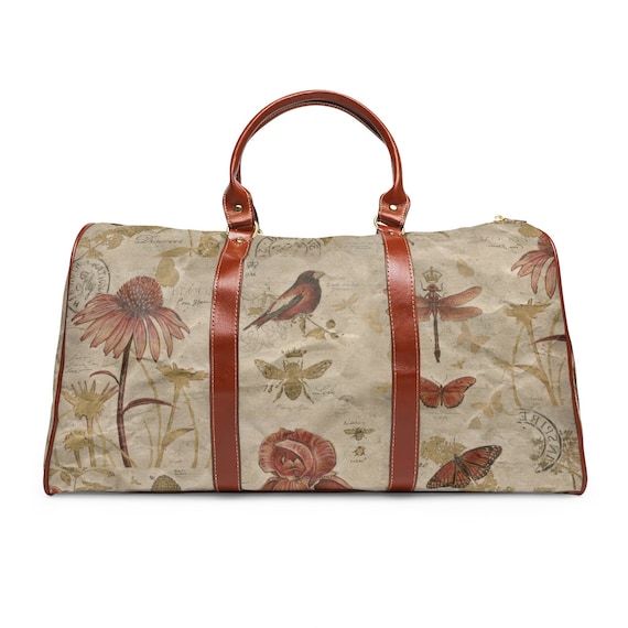 Vintage Woman s Carry on Bag. Waterproof Travel Bag for Women. Etsy