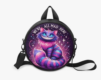 Bolso bandolera redondo We're All Mad Here