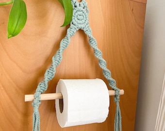Toilettenpapierhalter Badezimmer Organizer für Boho Dekor Makramee Handtuchhalter