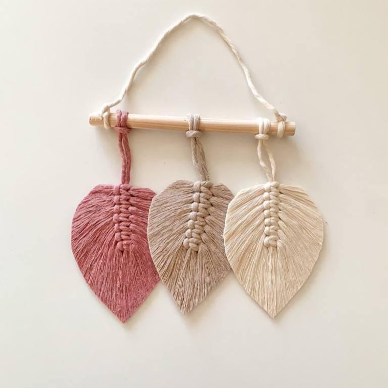 Macrame Leaf Wall Hanging Tutorial, Easy Beginner Macrame Pattern Leaf ...