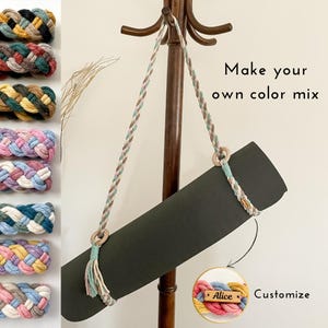 Customizable Yoga Mat Holder as a Gift for Yoga Lovers or Yoga Teachers, Custom Macrame Yoga Mat Strap for Home Organization Solutions