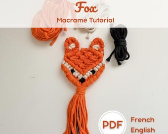 Tutorial per principianti sulla volpe in macramè in francese e inglese