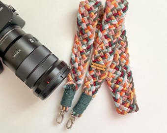 Custom Camera Strap, Personalized Macrame Strap for Camera or Bag, Custom Colors Photographer Travel Accessory
