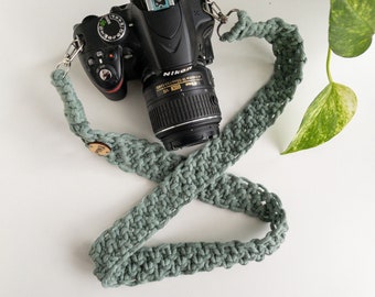 Sangle Caméra DSLR Personnalisée en Macrame, Cadeau Photographe Personnalisé, Sangle Sac Bandoulière