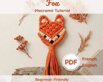 Macrame Fox Tutorial for Beginners in English and French