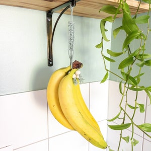 Makramee-Bananen-Hängematte mit Holzperlen, umweltfreundliche Küchenaufbewahrung, Bananen-Bungee Bild 2