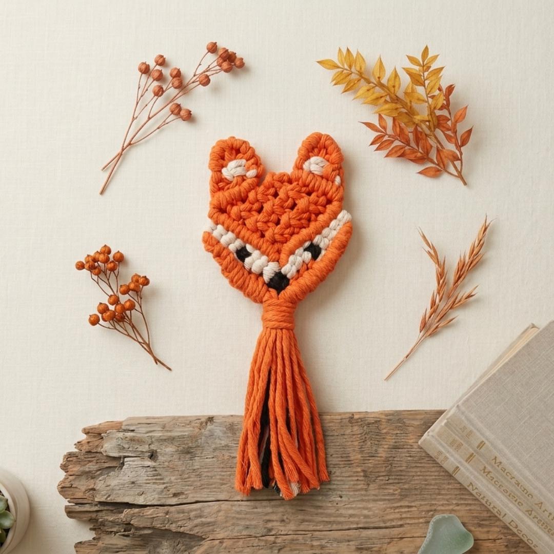 Macrame Red Fox Tutorial Macrame Fox DIY Kit Easy Macrame Animal Craft for Beginners - Etsy