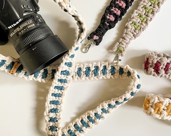 Custom Multicolor Camera Strap Photographer Gifts Macrame Crossbody Bag Strap Personalized Christmas Gift