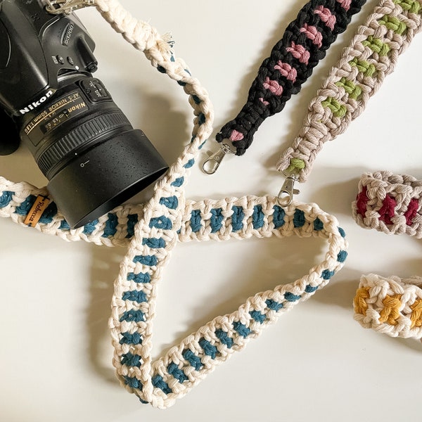 Custom Multicolor Camera Strap Photographer Gifts Macrame Crossbody Bag Strap Personalized Christmas Gift