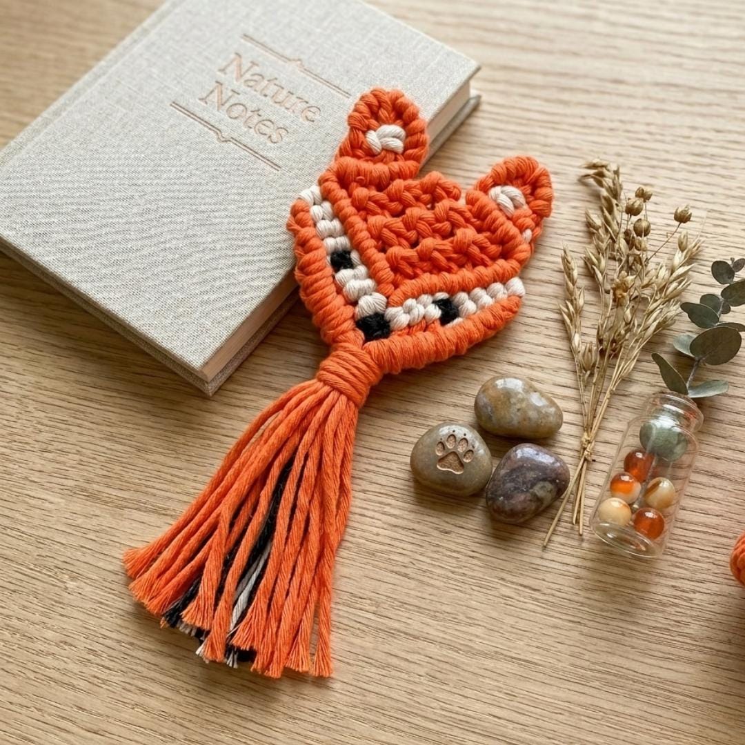 Macrame Red Fox Tutorial Macrame Fox DIY Kit Easy Macrame Animal Craft for Beginners - Etsy