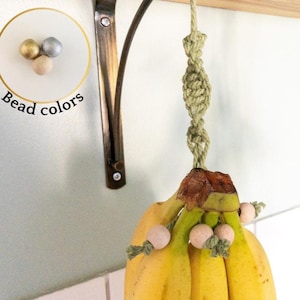 Macrame Banana Holder for Zero Waste Kitchen, Practical Van Life Storage Product