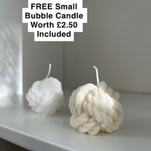 3D Wool Ball Candle | Yarn Candle | Rope Ball Candle | Knitted wool candle | Perfect Gift Idea