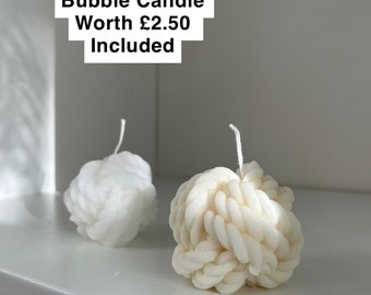 3D Wool Ball Candle | Yarn Candle | Rope Ball Candle | Knitted wool candle | Perfect Gift Idea