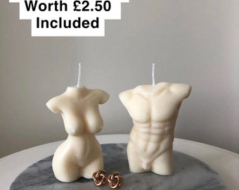 Couple Candle |Can Be Scented | Male & Female Body Candle  | Set Of 2 Body Candle | perfect Gift Idea