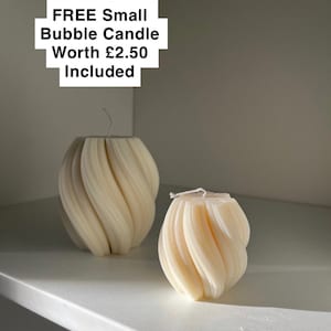 Swirl Candle 2 sizes available | Can Be Scented | Spiral Candle | Glamorous Home Decor | 2 Size Available | Perfect Gift | New Home Gift