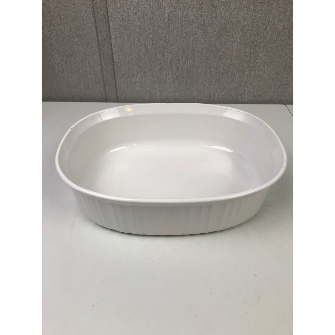 CorningWare FS2 Auflaufform Oval – 2,5 Liter, Französisch Weiß, Ofenfest
