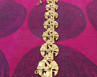 Bracelet en bronze rare conçu par Jorma Laine des années 1970